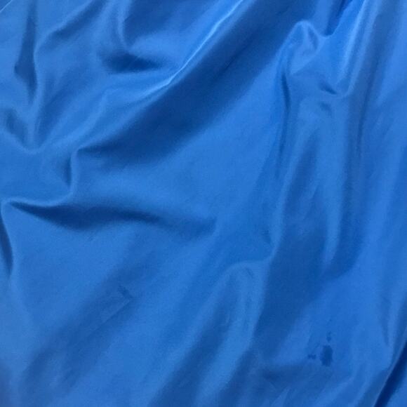 Vintage Blue Ruffle Off Shoulder Fit Flare Prom Ball Gown Cinderella Dress Small - Picture 6 of 7